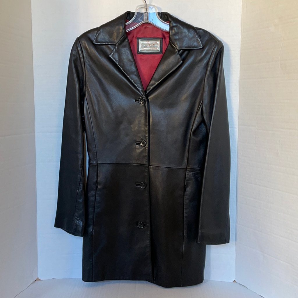 Reilly Olmes Collection Black Vintage Leather Jacket Size Xs